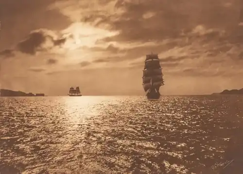 Ships on the bay, c. 1915