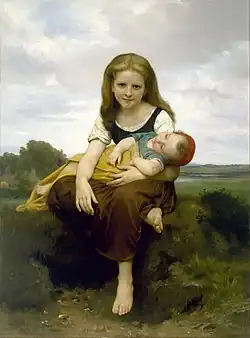 William-Adolphe Bouguereau, The Elder Sister (1869), 130.2 × 97.2 cm