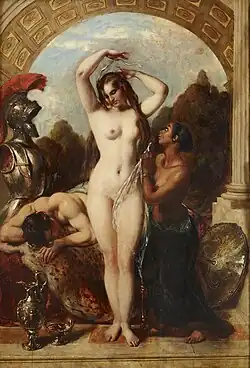 Mars, Venus and an Attendant Derobing her Mistress for the Bath by William Etty