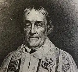 Bust portrait of William Matthews in ecclesiastical attire