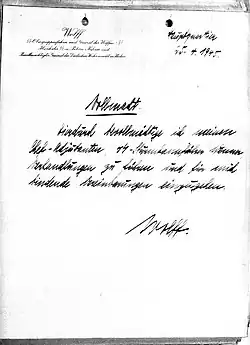 Wolff's proxy of surrender