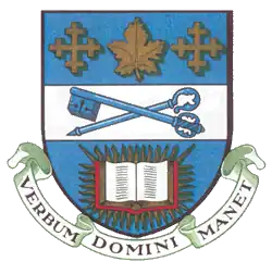 Commemorative plaque at College's north entrance