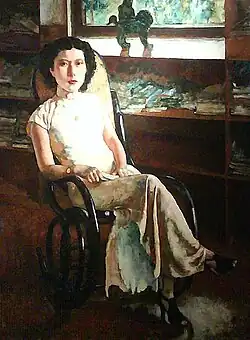 Portrait of Ms Jenny (1939), Size: unknown, Medium: Oil on canvas, A Cantonese dance hostess from Singapore commissioned by the then-vice-consul of Belgium to Singapore.