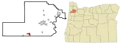 Location in Oregon