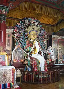 Maitreya Buddha in Yiga Choeling Monastery
