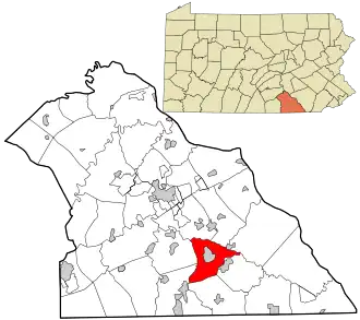 Location in York County and the state of Pennsylvania.