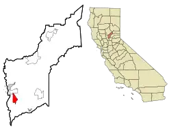 Location in Yuba County and the state of California