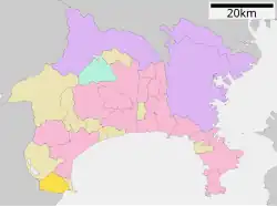 Location of Yugawara in Kanagawa Prefecture