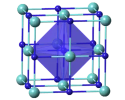 Zirconium carbide in the unit cell