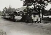 Steam tram of the Bataviasche Veerkers Maatschappij, nicknamed Aunt Betje, in Batavia (now Jakarta).