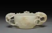 Jade libation cup, Qing dynasty, 1661–1722 CE