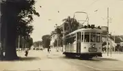 Tram on the Wonokromo and Willemsplein line in Surabaya