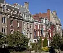 Photograph of ornate rowhouses