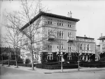 Pink Palace, also known as the Mrs. Marshall Field House and the Inter-American Defense Board, in Washington D.C. (1906)