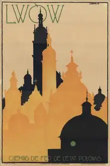 Poster. Lwów - Polish Railways